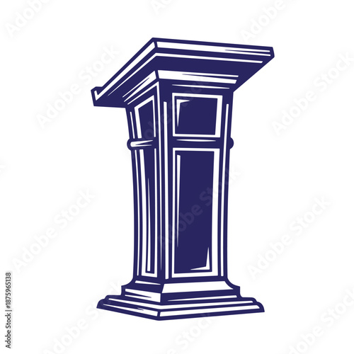 a podium or lectern used for public speaking and presentations with a classic or traditional design