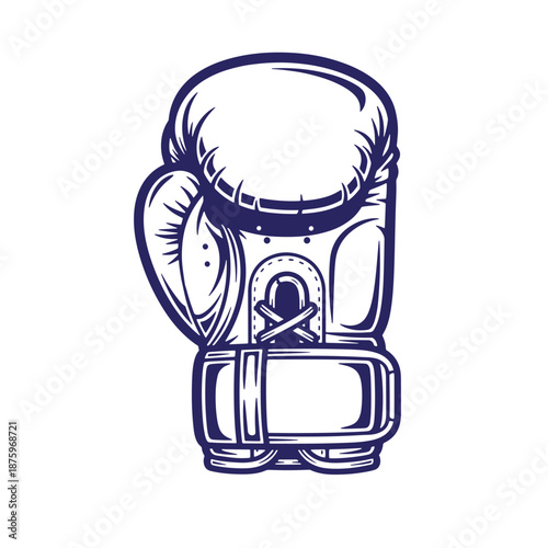 boxing glove illustration design element for sports and fitness themes isolated on transparent background