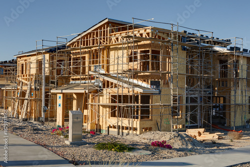 Fotografi New residential homes under construction