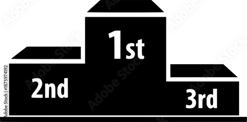 Winners Podium Stand 1st 2nd 3rd Vector Illustration
