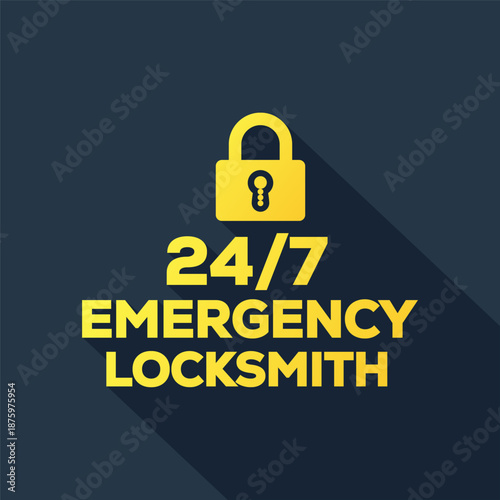 Category:

Graphic Resources

✅ Combined Title + Description (within 200 characters)

24/7 Emergency Locksmith Service icon with yellow lock symbol on dark background. Flat long shadow design for lock