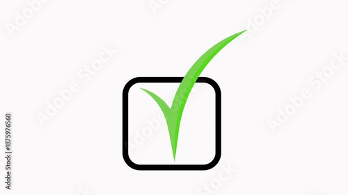 check mark  icon animation  simple flat