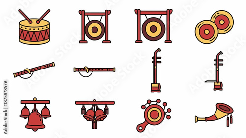 Collection of Traditional Musical Instruments from East Asia