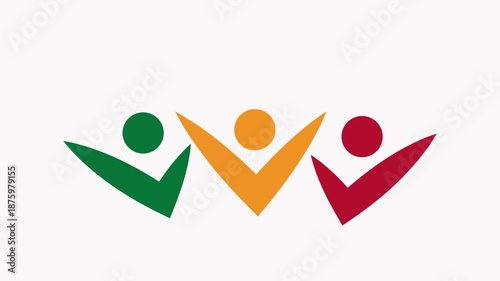 community icon animation  simple flat