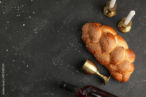 Traditional challah bread w...