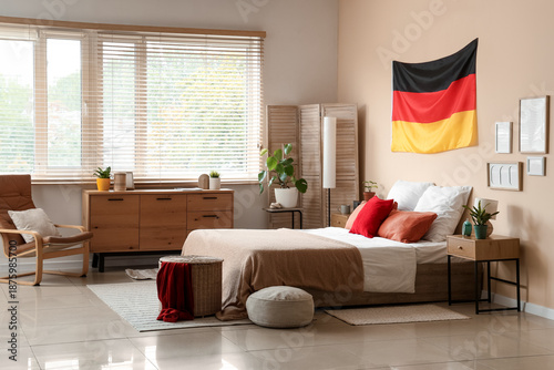 Interior of bedroom with Ge...