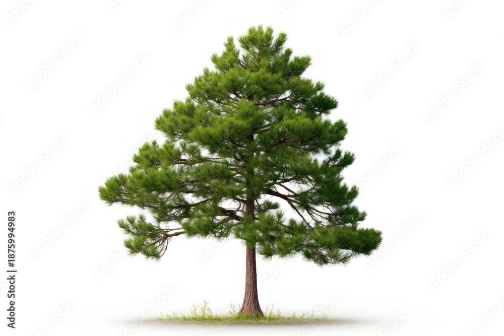 Obraz premium Pitch pine tree plant white background tranquility.