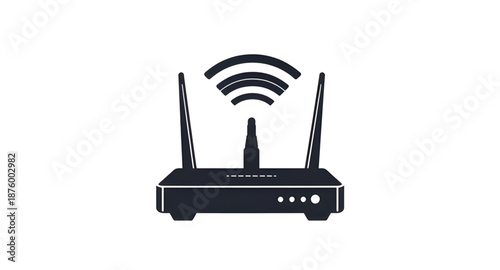 wireless, router, icon, wifi, network, internet, signal, modem, device, technology, communication, connection, web, online, data, digital, hardware, equipment, home, office, smart, electronics, vector