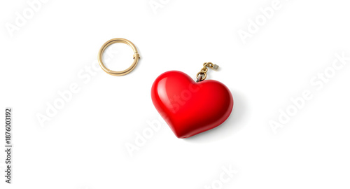 red, heart, keychain, valentine, love, romantic, romance, affection, passion, symbol, gift, couple, relationship, wedding, anniversary, engagement, cute, sweet, decorative, charm, accessory, metal, gl