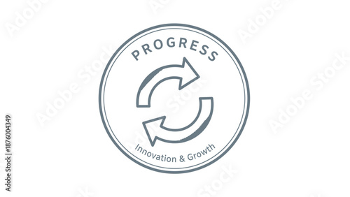 Circular Arrows Logo for Innovation Growth.