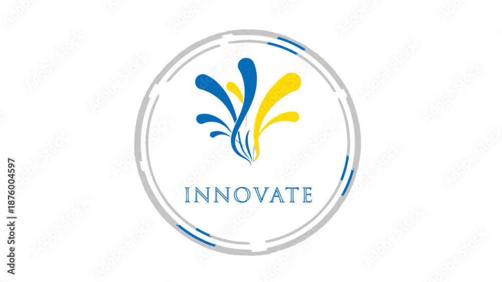 Obraz premium Innovate Logo with Splash Design Element.