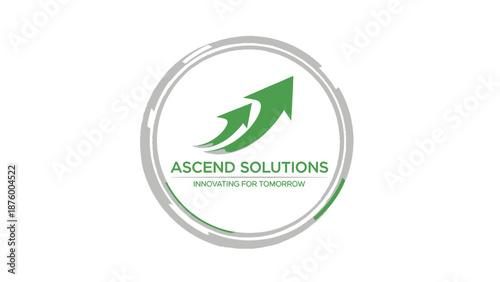 Green Ascending Arrow Logo Design Element.