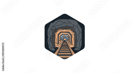 Hexagonal Stairway Leading to Central Point.