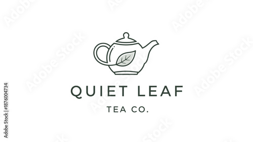 Quiet Leaf Tea Company Teapot Logo.