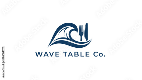 Wave Table Company Logo Design Element.