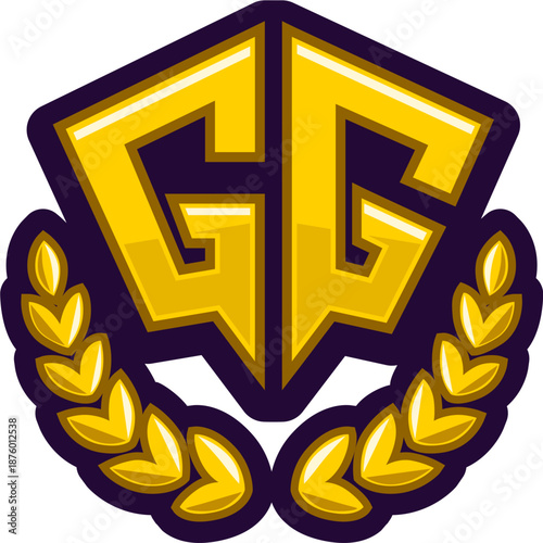 GG Golden Text Twitch Emote