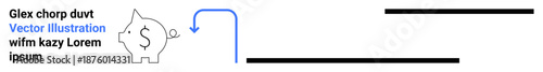 Savings, financial planning, investments, budgeting, asset management, money growth. Piggy bank with dollar sign and an arrow implying upward change. Savings and financial planning
