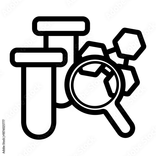 test tube Line Icon