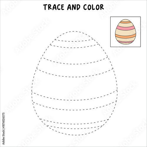 Easter Eggs coloring pages for easter worksheets printable for kids activity, Kindergarten and preschool. Trace and color Easter eggs worksheets. Easter eggs clipart vector.