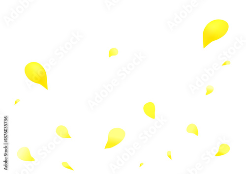 黄色の花びらが舞う背景フレーム