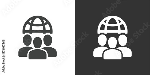 Global Community icon. Solid glyph series icon