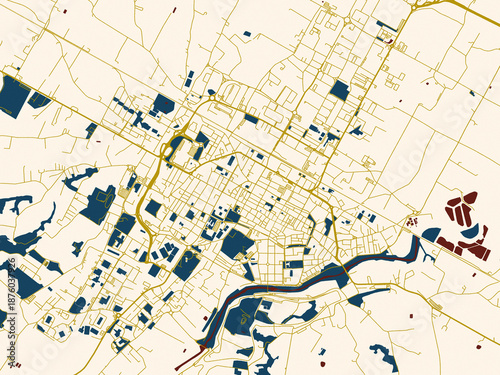 Decorative city map poster of Imola, Italy