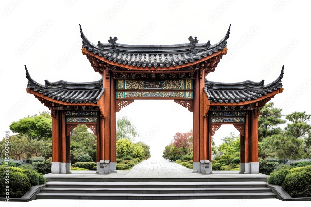 Obraz premium China landmark architecture traditional building.