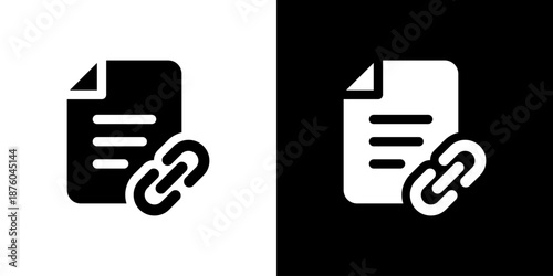 書類のリンク・ファイルリンクのアイコン（ベクター）