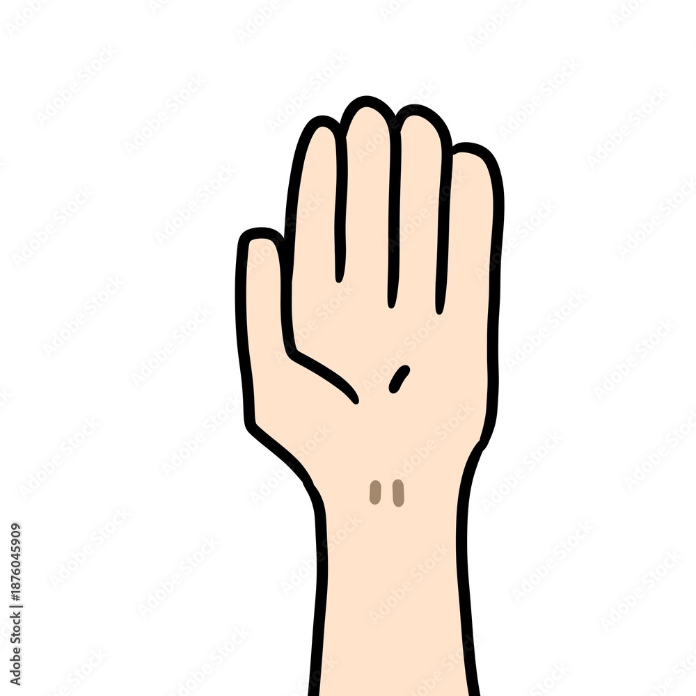 Obraz premium hand human icon, line style