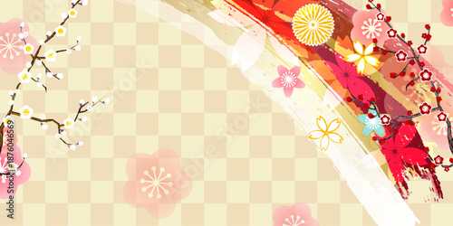 梅　節分　金　春　背景