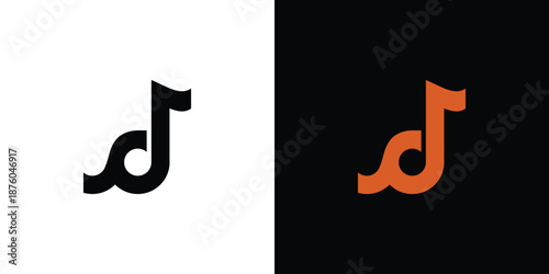 The S music logo design is unique and modern