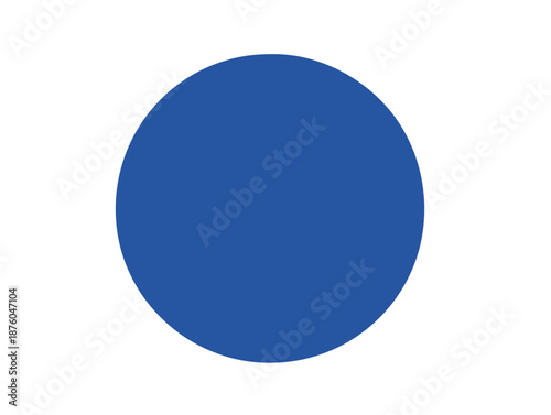 Círculo azul vibrante y liso sobre fondo blanco, un diseño gráfico simple y moderno.