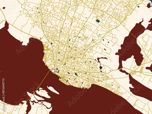 Foto Urban map background of Jaffna, Sri Lanka