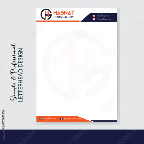 Creative, modern, unique, clean, and professional corporate company business letterhead pad & editable template design with color and concept variation bundle.