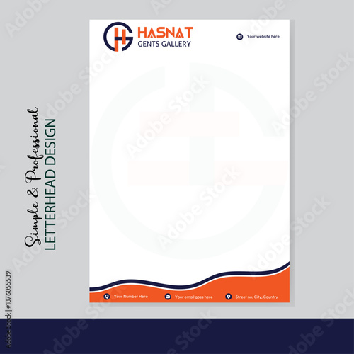 Creative, modern, unique, clean, and professional corporate company business letterhead pad & editable template design with color and concept variation bundle.