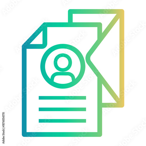 cover latter Line Gradient Icon