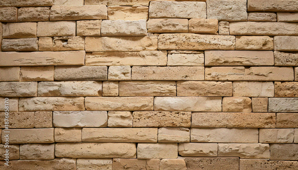 Obraz premium Travertine bricks texture structure pattern wallpaper