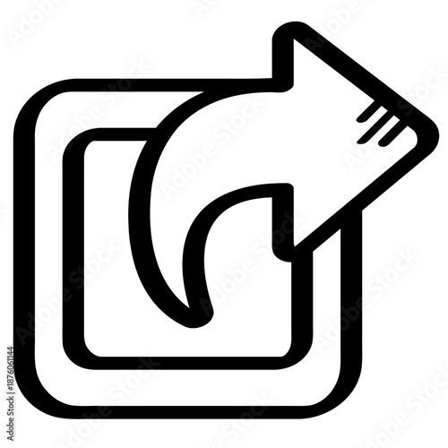 Hand drawn line share action representing content distribution across networks.