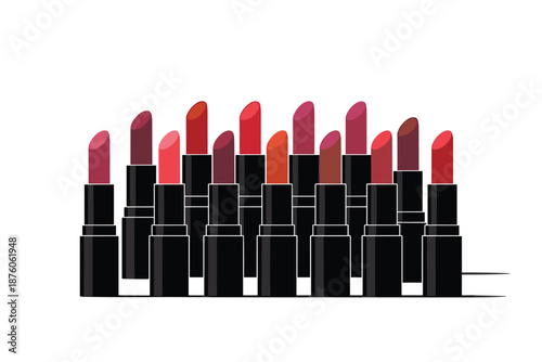 Collection of Colorful Lipsticks for Beauty and Makeup, cosmetics fashion concept