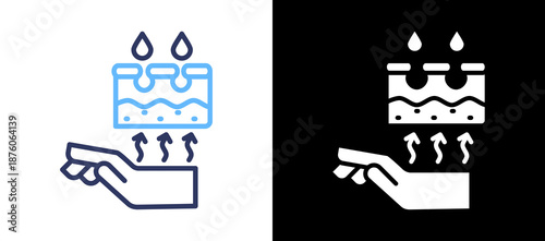 Body Moisture lineglyph icon
