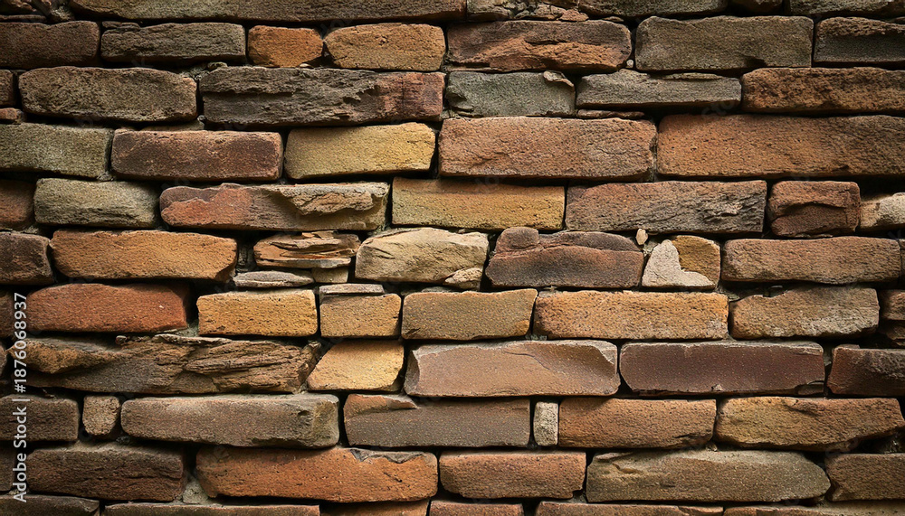 Fototapeta premium weathered stone bricks structure texture pattern