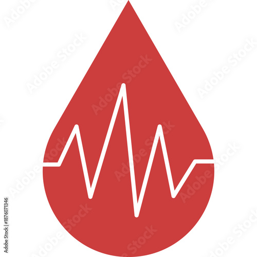 Blood Drop Flat Illustration