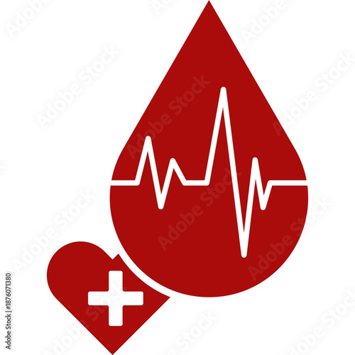Blood Drop Flat Illustration