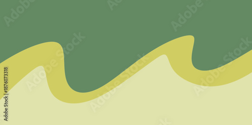 Obraz na plátne Wavy Green Layered Abstract Background