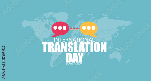 International translation day on September 30. of international translation day..  Language Day, Holiday concept for banner, poster, card and background vector design.