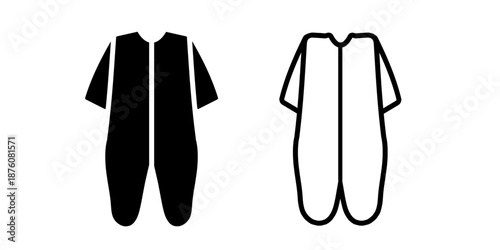 Baby romper set icon isolated on white background.