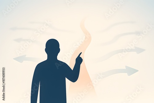 Decision Making Concept Illustration with Business Choices and Strategy