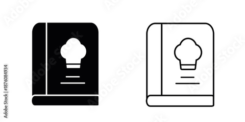 Cook book set icon isolated on white background.