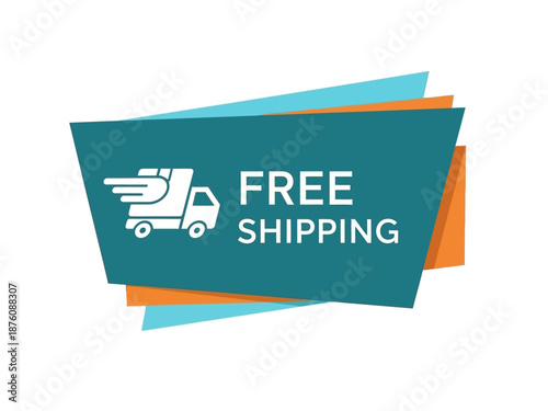 Dynamic, visually engaging vector banner highlighting the benefit of complimentary product delivery, designed for modern online retail marketing strategies and e-commerce promotions