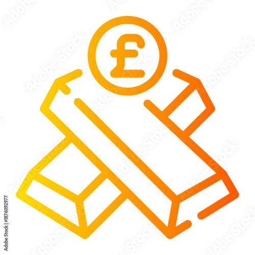 pound gradient icon